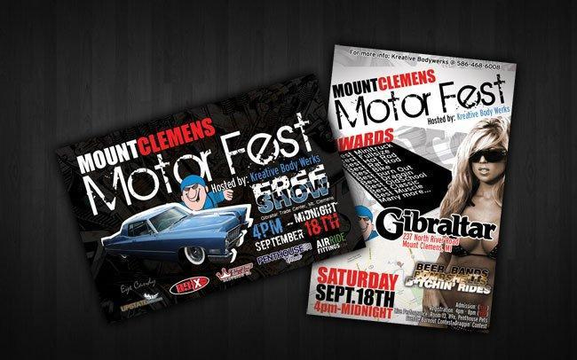 Kreative Body Werks - Mount Clemens Motor Fest Event Flyers by Detroix Digital